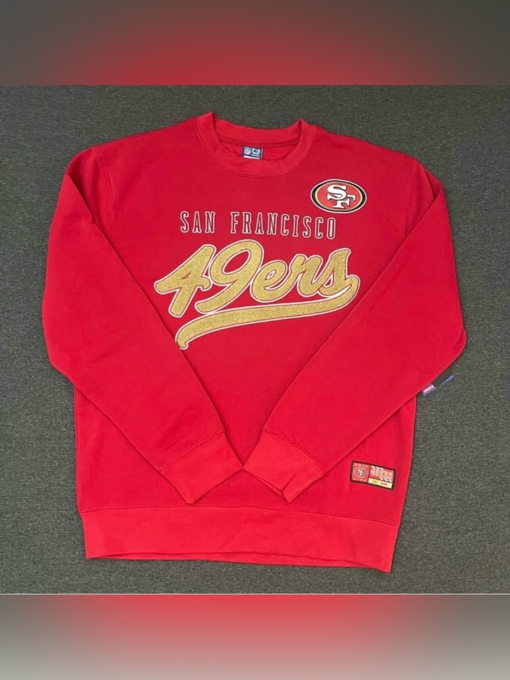 San Francisco 49ers (Men’s size Large) Crew Neck Fleeced Lined NFL Sweatshirt